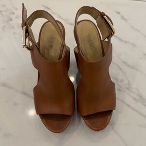Michael Kors Women's Brown Leather Sandals